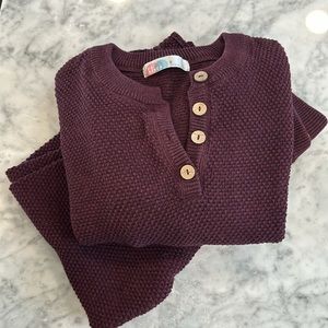 Free People/ FP Beach Hailey Sweater Set - Wine
